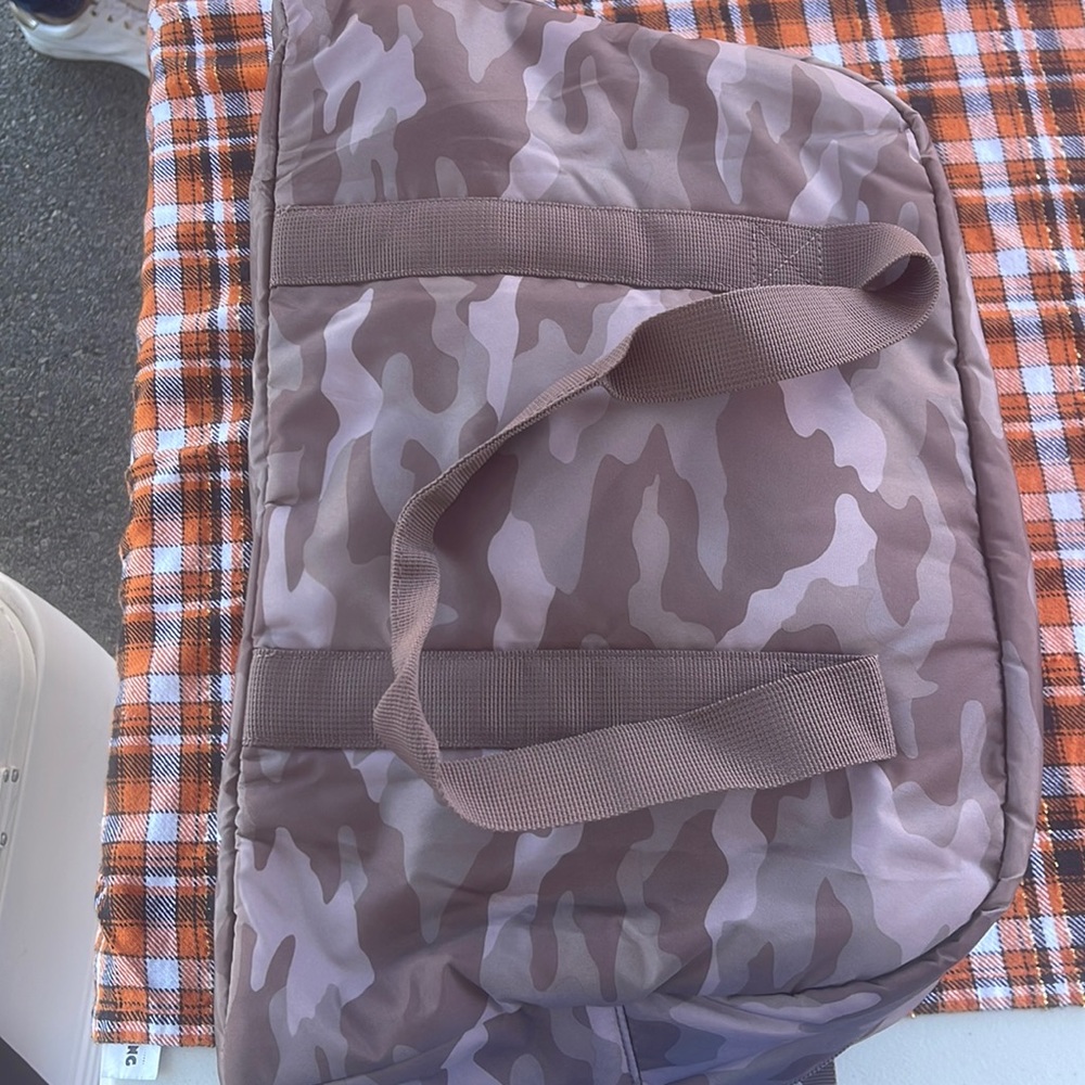 PINK camo duffel bag